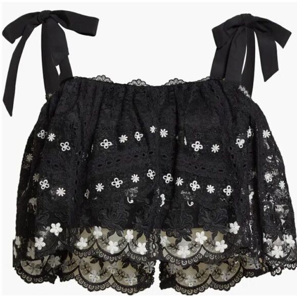 Saloni Jemi Pleated Crop Top, in Multicolor NWT Size 8 - Picture 1 of 11